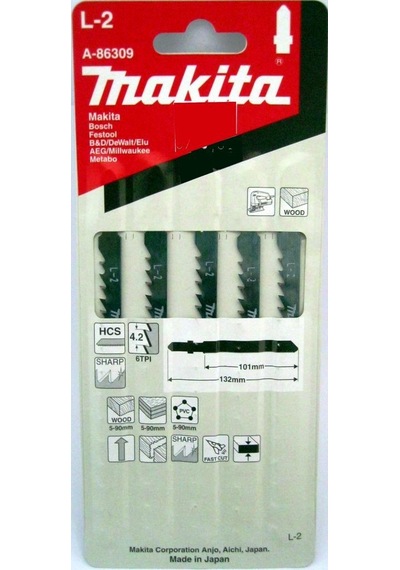 Makita A-86309 5 Adet L-2 Dekupaj Testere Bıçağı 101 Mm