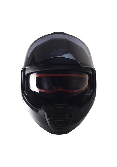 Mts 969 Çene Açılır Modüler Kask Mat Siyah Siyah Camlı+güneş Vizörlü