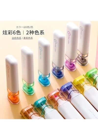 Key points fosforlu kalem seti pastel renkler 6lı set Çok Renkli
