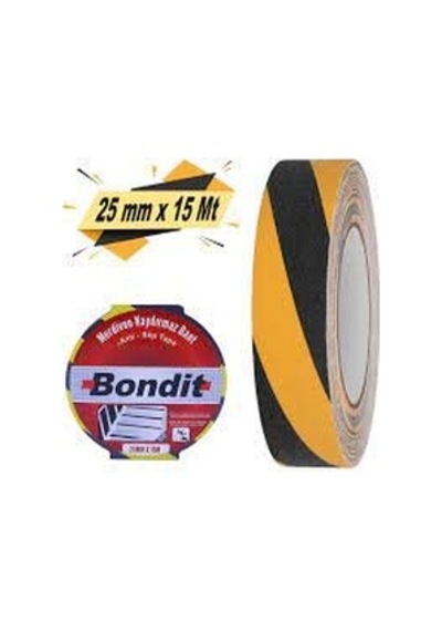 Bondit Merdiven Kaydırmaz Bant Sarı/siyah 25 Mm 15 M