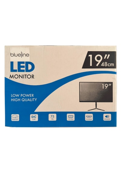 Blueline 19 İnç 75 Hz Dahili Hoparlörlü Masaüstü Güvenlik Kamera Monitörü Hd Görüntü Destekli Ekran