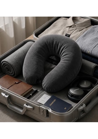 Ergonomik Boyun Ve Seyahat Yastığı Yumuşak Silikon Dolgulu, Çıtçıtlı Ve Yıkanabilir U Yastık Uçak, A Genel