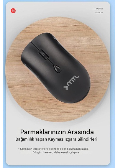 İnce Tasarım Şarj Edilebilir Kablosuz Ve Çift Modlu Bluetooth Sessiz Mouse 800 1200 1400 Dpı Mt8124 Diğer