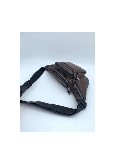 Nahitatyana Unisex Kahve Rengi Çok Cepli Hakiki Deri Freebag Bel Çantası Kahve - 121763658 Kahve