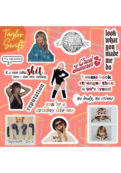 Taylor Swift Sticker Seti Laptop Notebook Telefon Etiket