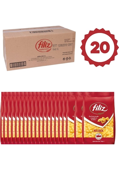 Filiz Kelebek Makarna 500gr 1koli X20 Adet
