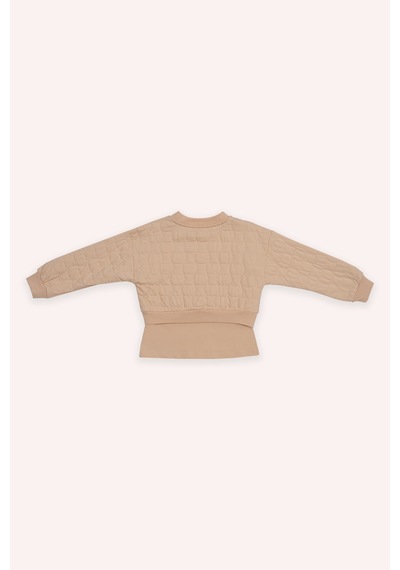 Kız Çocuk Kedi Kapitoneli Somon Sweatshirt 4755292 Kız Çocuk Kedi Kapitoneli Somon Sweatshirt 4755292