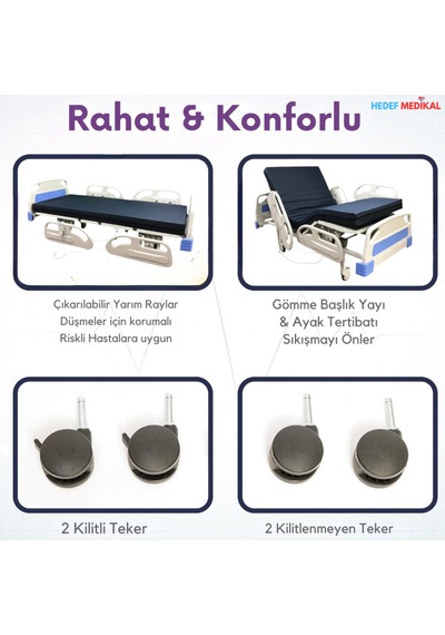 2 Motorlu Full Abs Hasta Yatağı