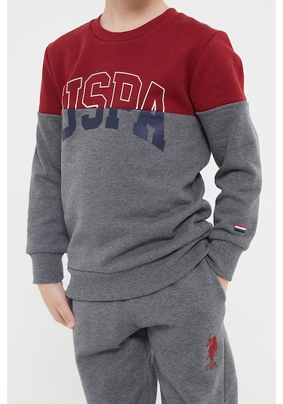 U.S. Polo Assn Lisanslı Bordo Erkek Çocuk Eşofman Takım