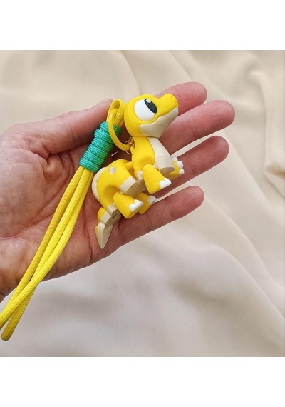 Anahtarlık Çanta Süsü 3d Dinozor Oynar Eklem Oyuncak Yılbaşı Doğum Günü Hediye Sarı