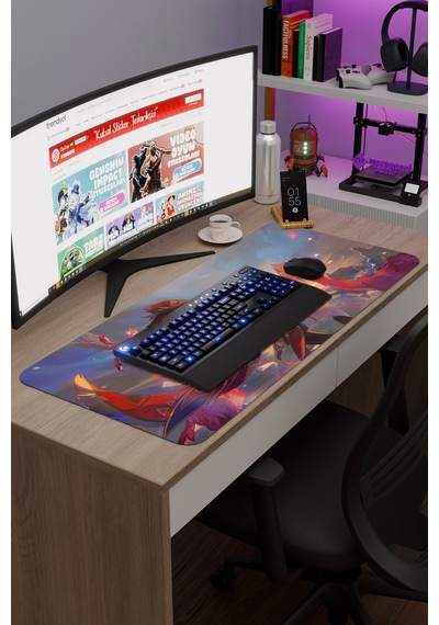 Chasca Genshin Impact Anime Gacha V2 - 90x40 Xxl Gaming Mouse Pad Fare Altlığı
