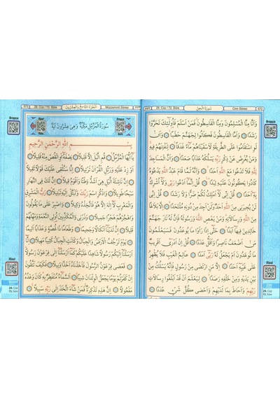 Bilgisayar Hatlı - Kolay Okunabilen - Mavi Gül Desenli - Rahle Bo