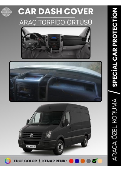 Volkswagen Crafter 1.nesil Lt3 Kasa 2012-2019 Torpido Örtüsü Ön Göğüs Koruma - 640 Stiloto
