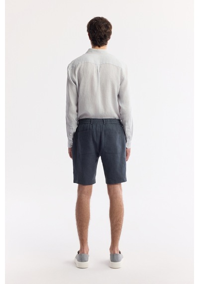 Avva Erkek Antrasit Beli Lastikli %100 Keten Relaxed Fit Şort B003732 Avva Erkek Antrasit Beli Lastikli %100 Keten Relaxed Fit Şort B003732