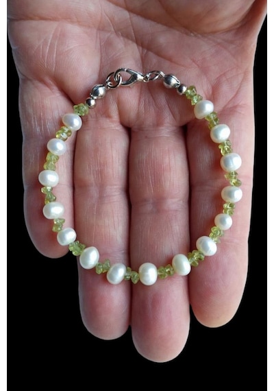 Kültür Incisi ve Peridot Bileklik 675-4 Çok Renkli