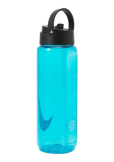 Nike Recharge Straw Pipet Bottle 24 Oz 0,71lt Bpa Free Bpa İçermeyen Pipetli Suluk Mavi Mavi