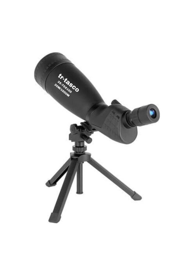 25-75x100 Tek Gözlü Kuş Gözlem Ve Ok Atış Dürbünü Lisinya Siyah