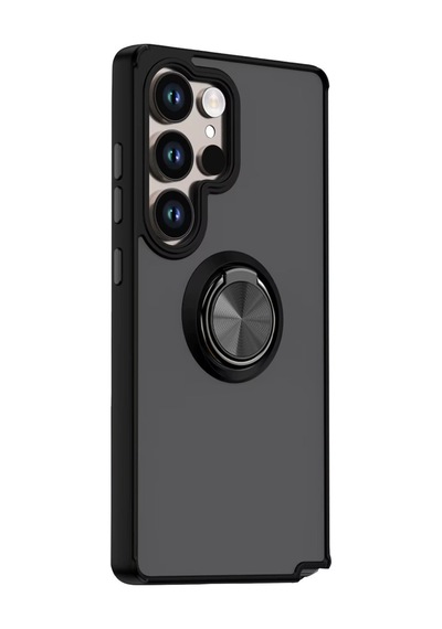Samsung Galaxy Uyumlu - S26 Ultra Montreal Yüzüklü Silikon Kapak - Siyah