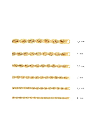 Halat Zincir 4,5mm 14 Ayar Altın