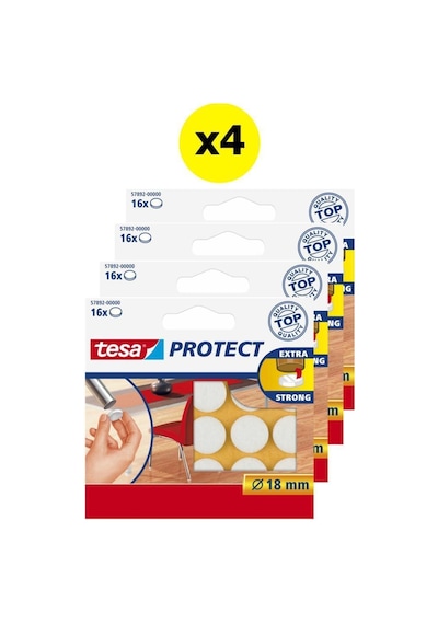 Tesa Zemin Koruyucu Daire Keçe 18mm 16adt Beyaz X4 Adet Diğer