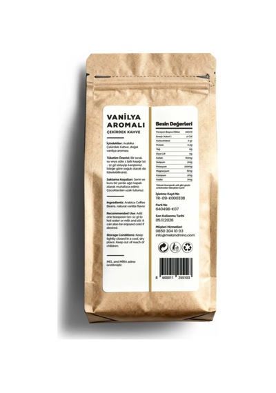 Vanilla Bean Coffee 200g, Vanilya Aromalı Çekirdek Kahve Çekirdek Kahve