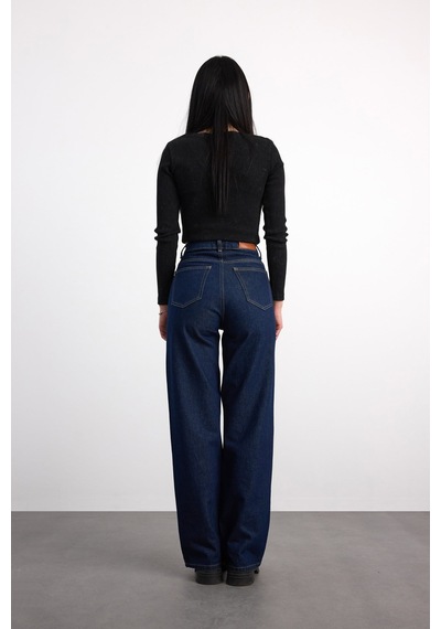 Vigoss Kadın Denim Pantolon 24294-73295 Koyu Mavi