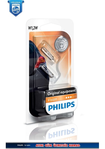 Philips W1.2W Tip - 1.2Watt Küçük Dipsiz Ampul Seti 12516 B2