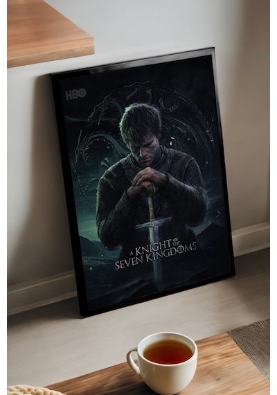 A Knight Of The Seven Kingdoms Ahşap Çerçeveli Poster, Dekoratif Dizi Duvar Tablosu