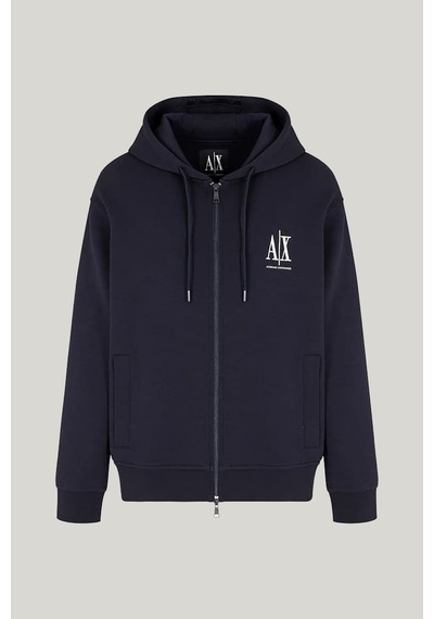 Armani Exchange Erkek Regular Fit Fermuarlı Kapüşonlu Sweatshirt - Lacivert Deep Navy Armani Exchange Erkek Regular Fit Fermuarlı Kapüşonlu Sweatshirt - Lacivert Deep Navy