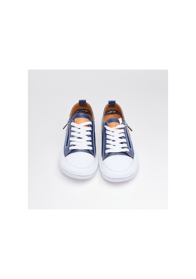 Derinet Günlük Hakiki Deri Kadın Sneaker Lacivert Lacivert