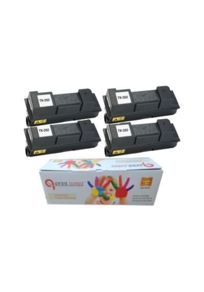 Kyocera Tk350 4'lü Ekonomik Paket Uyumlu Drum Ünitesi Fs3040 3140 3540 3640 Uyumlu Toner