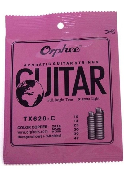 Orphee Tx620-C Renkli 10-47 Akustik Gitar Tel Seti-Pena