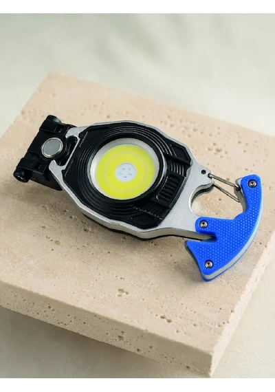 Sb Type-c Şarjlı Cob Led Çok Amaçlı Acil Durum Feneri Kamp Araç Ve Günlük Kullanım Mavi