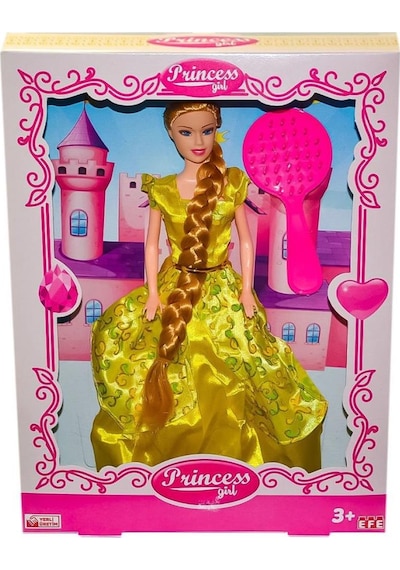 204Uzun  Örgülü Saçlı Prıncess Bebek