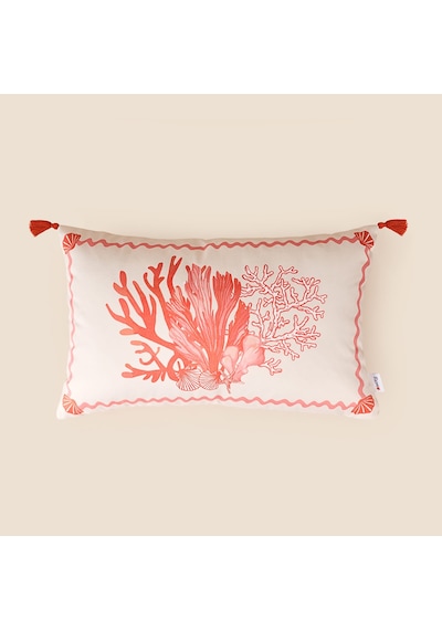 Soft Melon Kırlent - Ekru - 30x50 Cm Çok Renkli