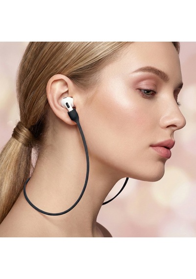 Caseonn Huawei Freebuds Se 2 / Se 3 Manyetik Boyun Askısı Kulaklık Tutucu İp Siyah