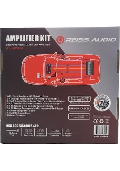 Reiss Audio Rs-awg04 Oto Anfi Kablo Seti 0ga Kablo Kiti