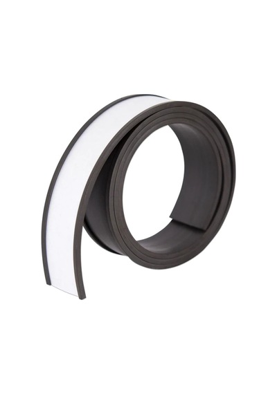 Kanallı Raf Magneti, En: 5 Cm, Boy: 1 Metre Etiketlik, Şerit Mıknatıs, Esnek Magnet,