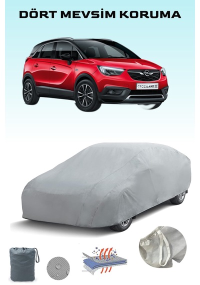 Opel Crossland X Uyumlu Araba Brandası, Oto Branda, Araba Çadırı, Su-güneş Geçirmez Gri
