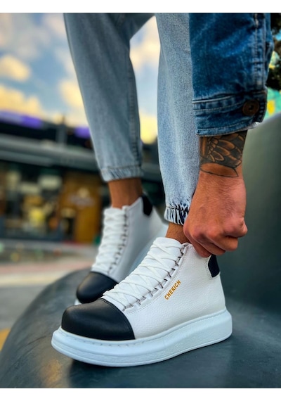Saklımoda Ch258 Gbt Roma Colourful Erkek Bot Beyaz/sıyah Çok Renkli