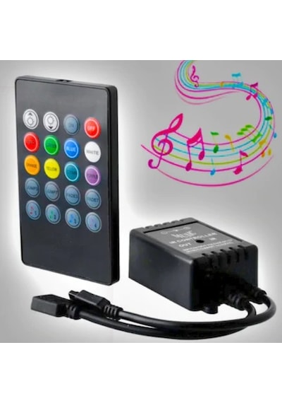 Led Set 5 Metre Muzik Ritmine Göre Adaptörlü Silikonsuz Model