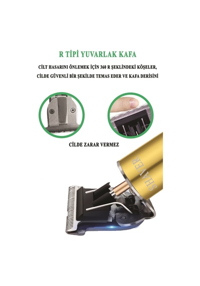 T-bıçak Vücut Kıl Saç Ense Sakal Bıyık Tıraş Makinesi Profesyonel Şarjlı Erkek Bakım Vgr-225
