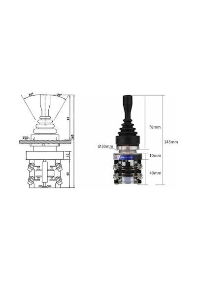 Hka1-41y04 Endüstriyel 4 Pozisyonlu Joystick Kumanda Kolu