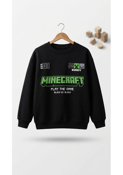 Emila Kids Erkek Çocuk Sweatshirt - Siyah- Baskılı İki İplik %100 Pamuk Emila Kids Erkek Çocuk Sweatshirt - Siyah- Baskılı İki İplik %100 Pamuk