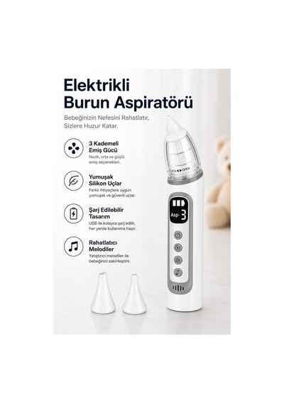 Robeve Auhma Ahb-10 Elektrikli Burun Aspiratörü Usb Şarjlı, 3 Kademeli Emiş Gücü, Dijital Led Ekran, 3 Yumuşak Silikon Uç, Müzikli Nazal Aspiratör, Yenidoğan, Bebek Ve Çocuklar Için Burun Temizleme Robeve Auhma Ahb-10 Elektrikli Burun Aspiratörü Usb Şarjlı, 3 Kademeli Emiş Gücü, Dijital Led Ekran, 3 Yumuşak Silikon Uç, Müzikli Nazal Aspiratör, Yenidoğan, Bebek Ve Çocuklar Için Burun Temizleme