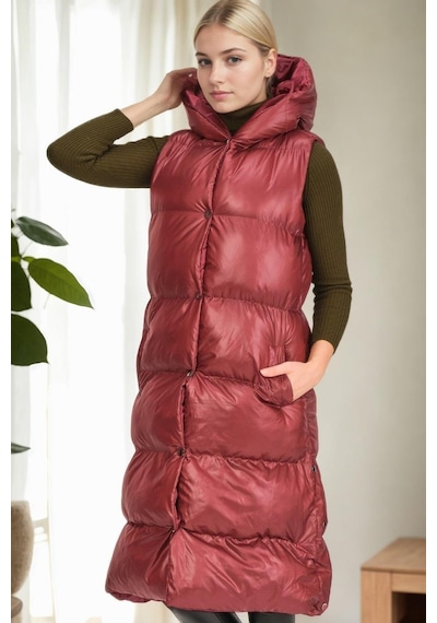 Z9734 Dewberry Xexese Bayan Yelek-bordo Bordo
