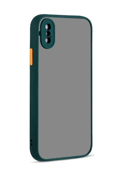 Apple Uyumlu iPhone Xs Max 6.5 Kılıf Zore Hux Kapak Koyu Yeşil