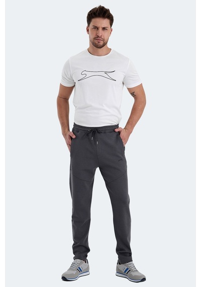 Slazenger Variable Erkek Cepli Koyu Gri Eşofman Altı Koyu Gri Füme
