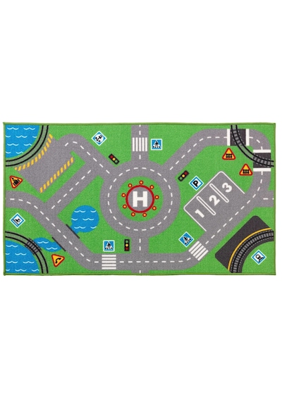 İnce Çocuk Odası Halısı 75 X 133 Cm Desenli Halı Ikea Yeşil Renk Yeşil