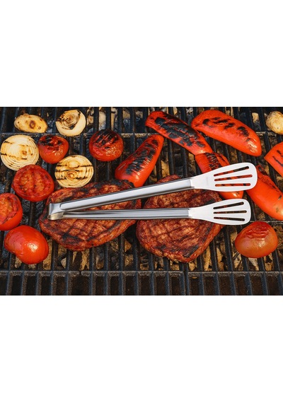 Maşa Paslanmaz Barbekü Maşası - 25 Cm Mutfak Ekmek Maşası Çok Renkli
